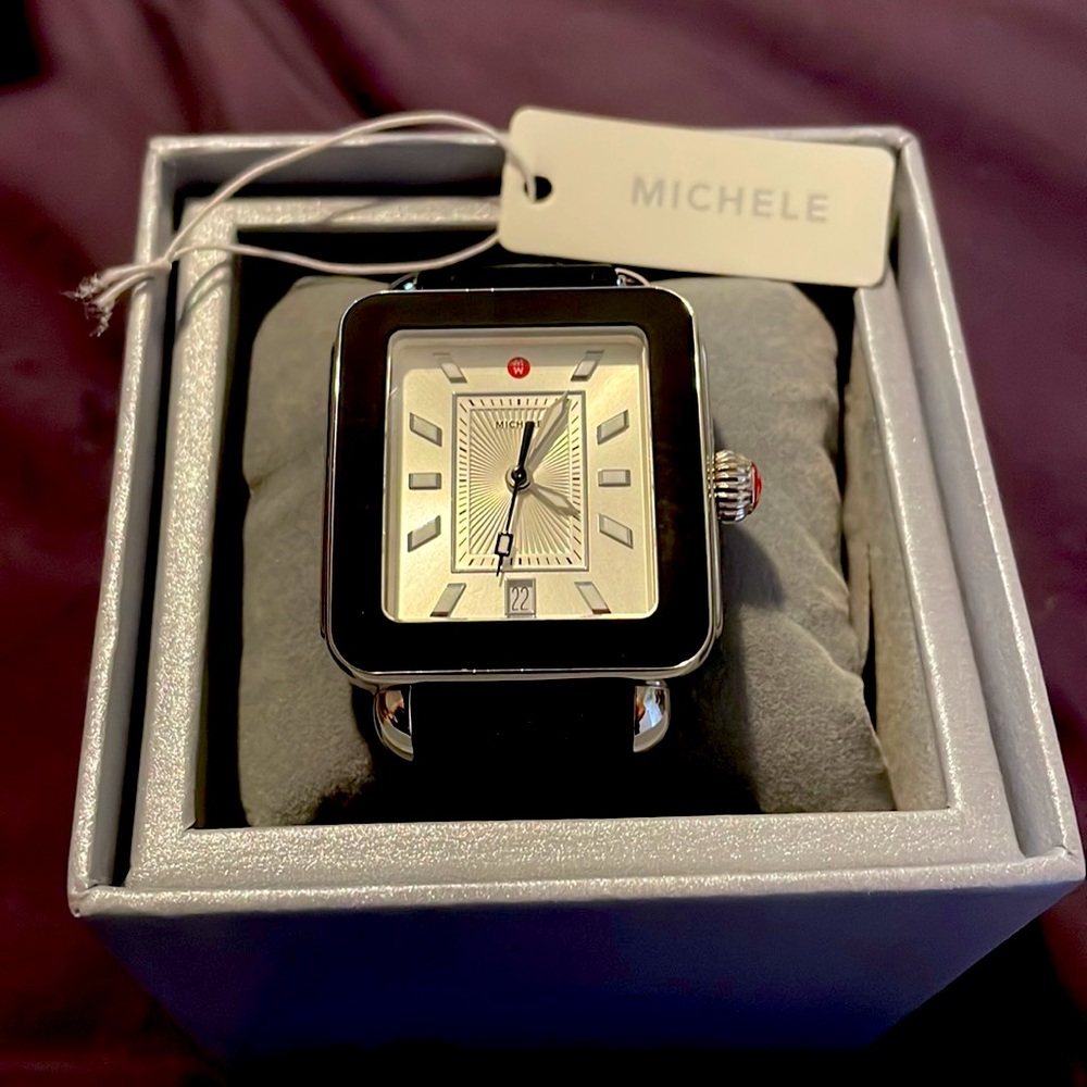 Michele Deco Sport Silicone Black Watch